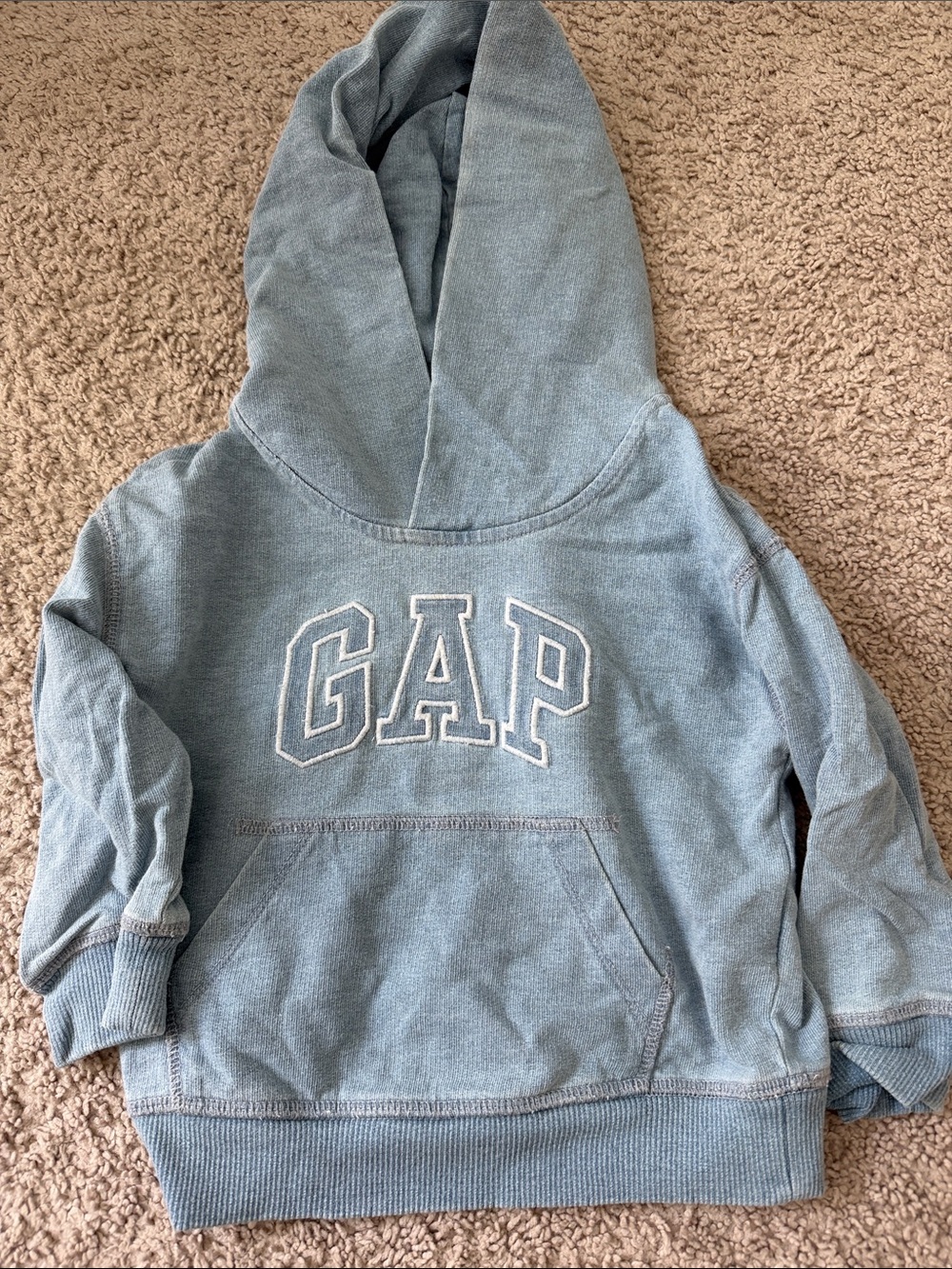 GAP Light Blue Pullover Hoodie with Front Pocket